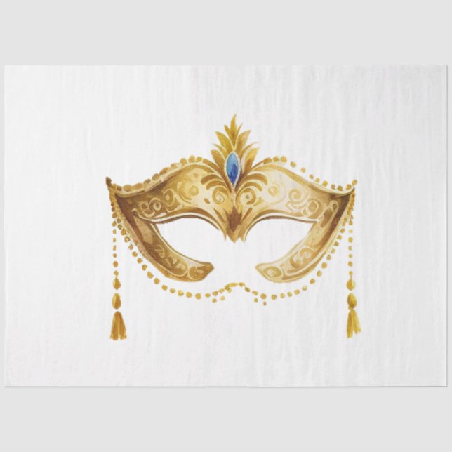 Papel De Seda Uma Série de Máscaras de Mardi Gras Design 9 (Frente )