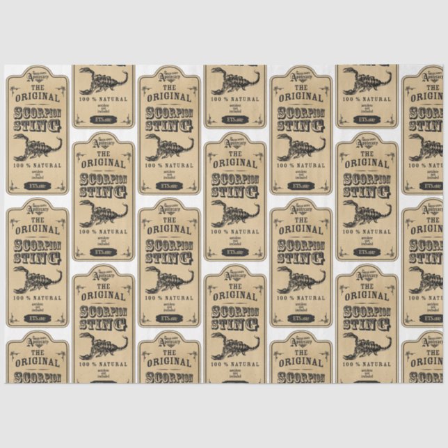 Papel De Seda Uma Série de Rótulos de Farmácia e Poção Design 34 (Frente )
