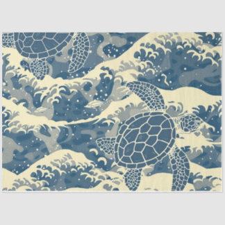 Papel De Seda Uma Série de Tartaruga Marinha Design 2