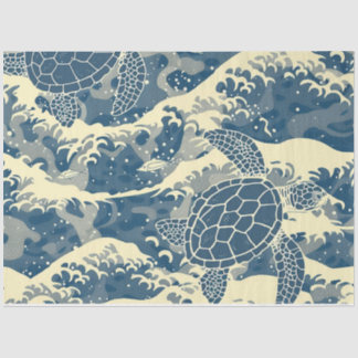 Papel De Seda Uma Série de Tartaruga Marinha Design 2