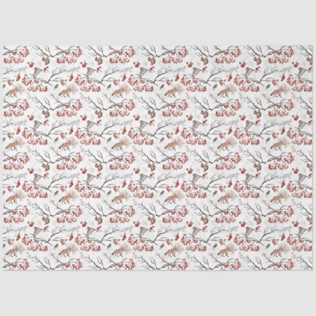 Papel De Seda Uma Série de Woodland Design 8 (Frente )