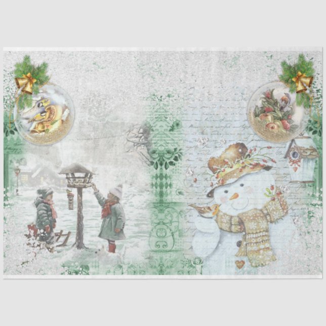 Papel De Seda Uma Série Let it Snow Design 5 (Frente )
