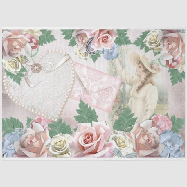 Papel De Seda Uma Série Shabby Chic Design 22 (Frente )