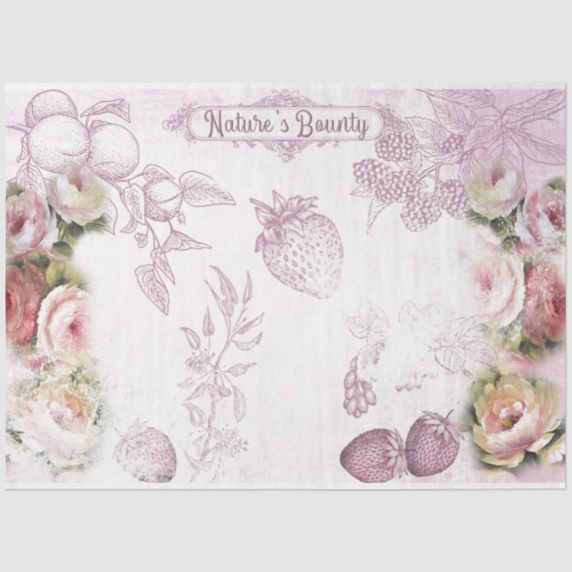 Papel De Seda Uma Série Shabby Chic Design 37 (Frente )