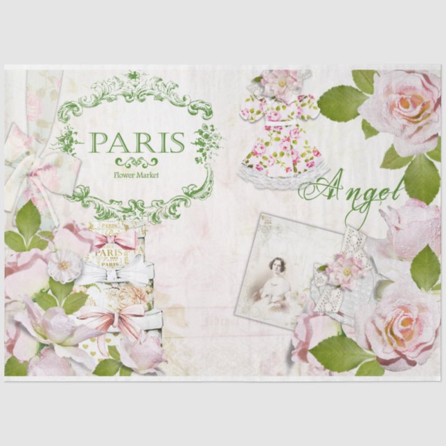 Papel De Seda Uma Série Shabby Chic Design 44 (Frente )