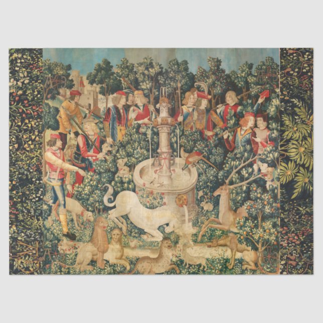 Papel De Seda UNICORN FOI ENCONTRADO / Fonte e Outros Animais (Frente )