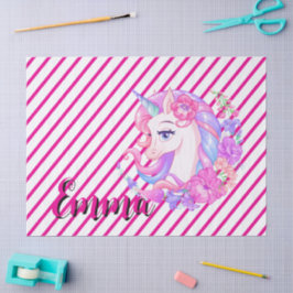 Papel De Seda unicorn & personalize your name