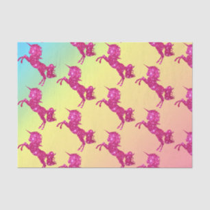 Papel De Seda Unicórnio cor-de-rosa do brilho