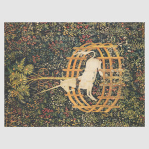 PAPEL DE SEDA UNICÓRNIO E FLORES GÓTICOS DA FANTASIA, MOTIVOS