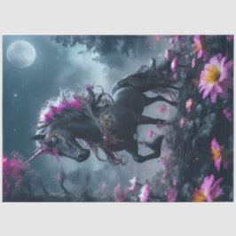 Papel De Seda Unicórnio Escuro