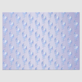 Papel De Seda Unicórnio Mágico de Ombre Roxo