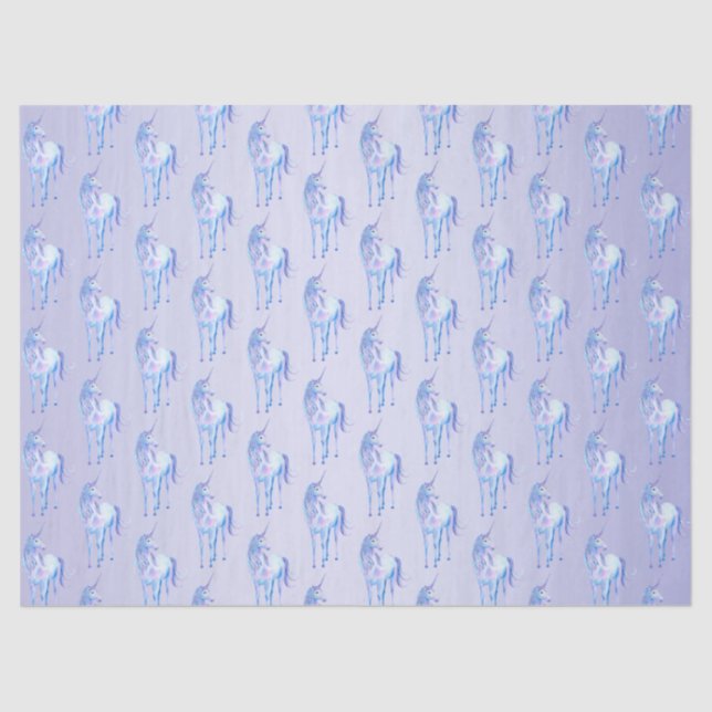 Papel De Seda Unicórnio Mágico de Ombre Roxo (Frente )
