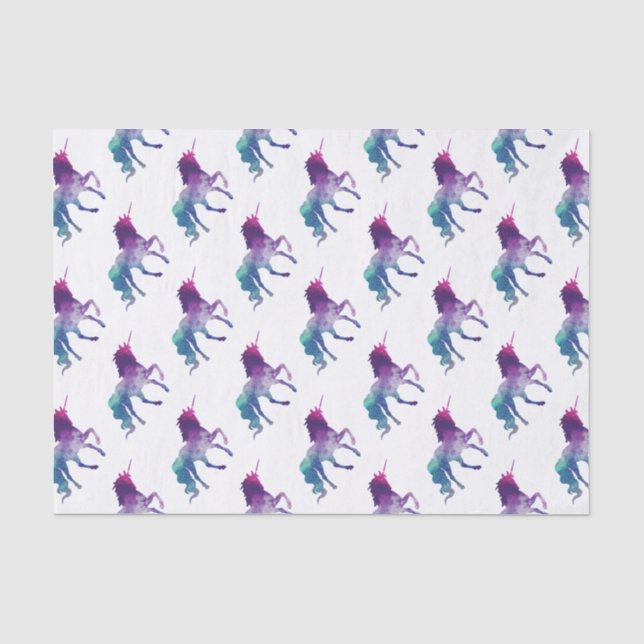 Papel De Seda Unicórnio Prancing Sparkly mágico (Frente )