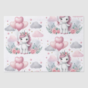 Papel De Seda Unicórnio Rosa