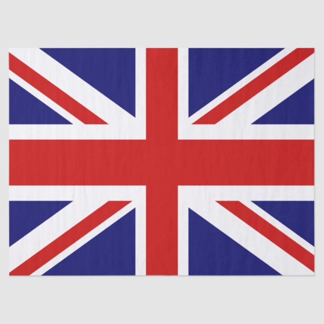 Papel De Seda Union Jack Flag do Reino Unido (Frente )