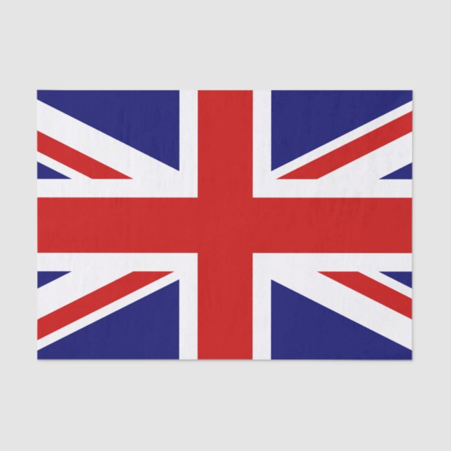 Papel De Seda Union Jack Flag do Reino Unido (Frente )