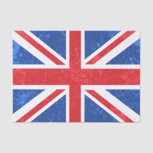 Papel De Seda Union Jack, vermelho e azul