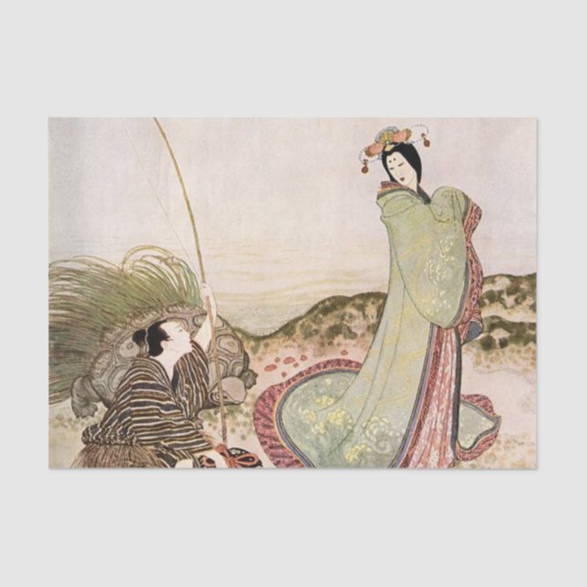 Papel De Seda "Urashima Taro" de Edmund Dulac (Frente )