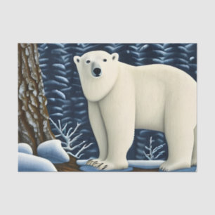 Papel De Seda Urso Branco excelente Do Norte