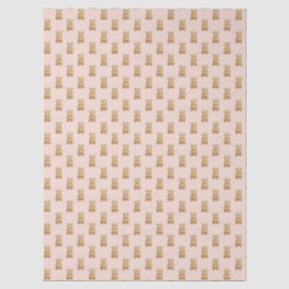 Papel De Seda Urso Cinzento Branco Rosa