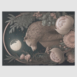 Papel De Seda Urso com Flores