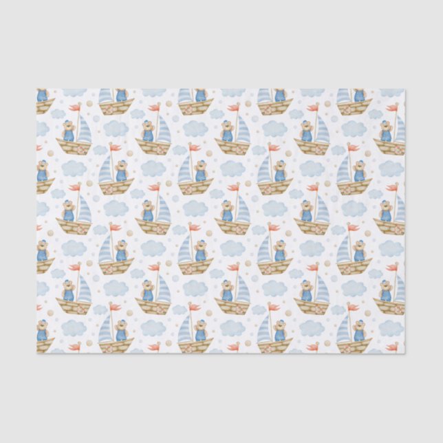 Papel De Seda Urso de Navegação Náutica (Frente )