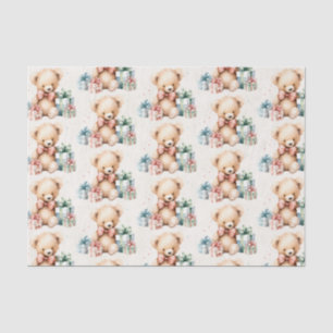 Papel De Seda Urso de Teddy Bonito com Padrão de Apresentação de