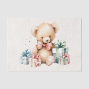 Papel De Seda Urso de Teddy Bonito com Presentes de Natal