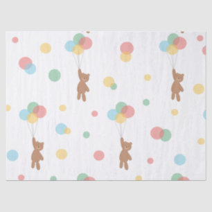 Papel De Seda Urso de Teddy com Balões