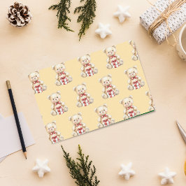 Papel De Seda Urso de Teddy de Natal amável
