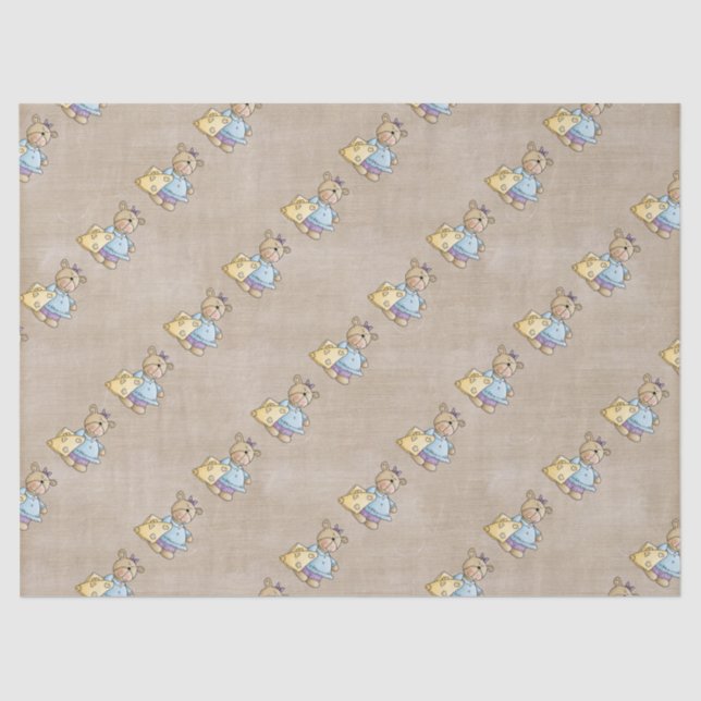 Papel De Seda Urso de ursinho bonito do bebê (Frente )