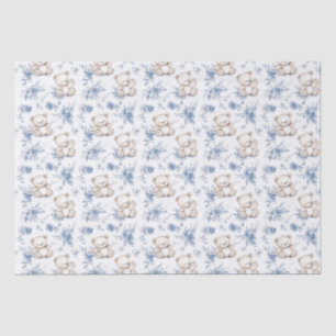 Papel De Seda Urso e chá de fraldas de Bebê