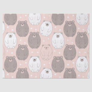 Papel De Seda Urso Fofo - Floresta de Pastéis Suaves (2)