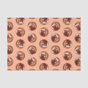 Papel De Seda Urso Grizzly na Pintura de Arte Selvagem com Algas