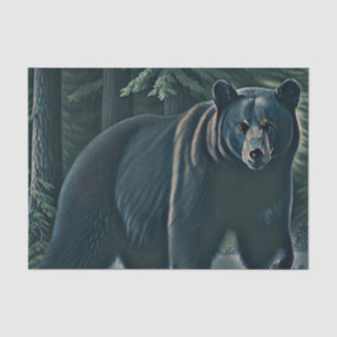 Papel De Seda Urso Negro Majestoso Da Floresta Norte