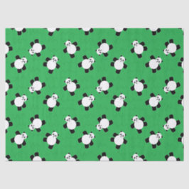 Papel De Seda Urso-panda com erva