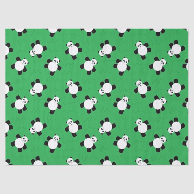 Papel De Seda Urso-panda com erva (Frente )
