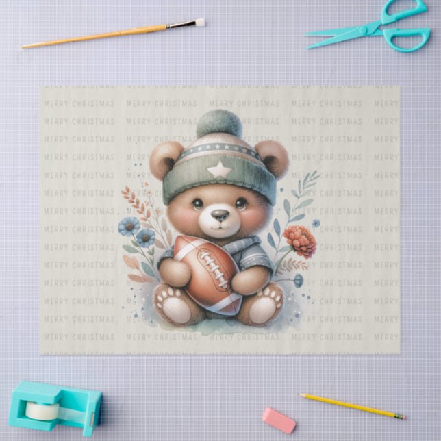 Papel De Seda Urso Personalizado de Corte (Arte )