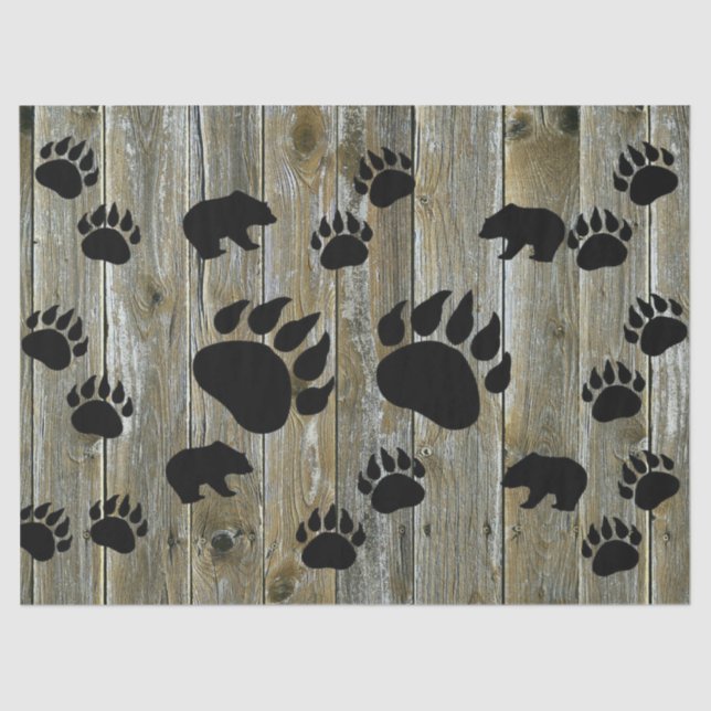 Papel De Seda Urso Preto (Frente )
