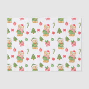 Papel De Seda Ursos de Teddy, Árvores de Natal e Ornamentos