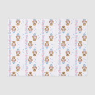 Papel De Seda Ursos do cupcake do feliz aniversario