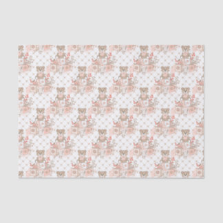 Papel De Seda Ursos Pequenos Para Meninas