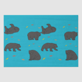 Papel De Seda Ursos Pretos