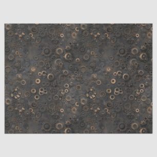 Papel De Seda Ursos Steampunk, Padrão Metálico Rusty para Deslig