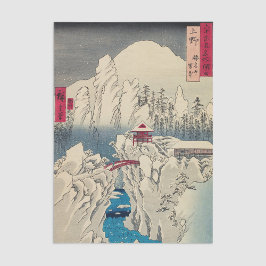 Papel De Seda Utagawa Hiroshige - Neve no Monte Haruna