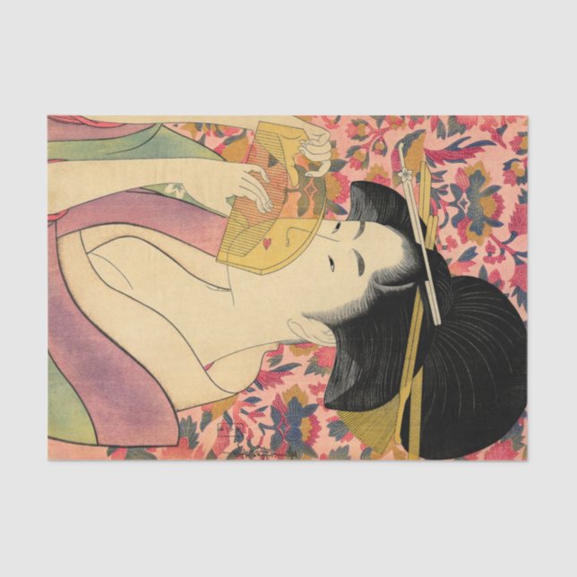 Papel De Seda Utamaro: Kushi (Comb). (Frente )