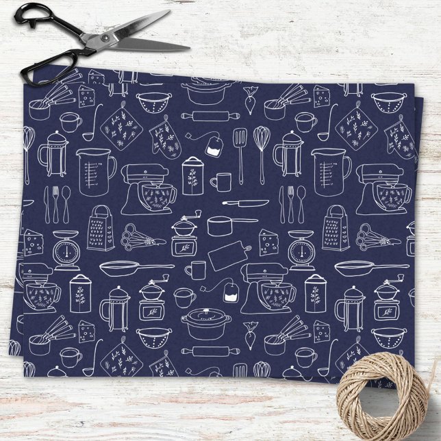 Papel De Seda Utensílios modernos de Cozinhar de cozinha minimal (In situ)