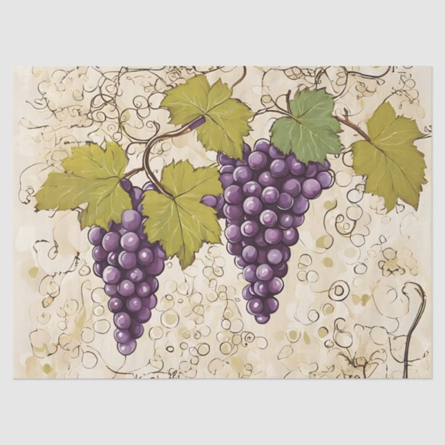 Papel De Seda Uvas Caprichosas (Frente )