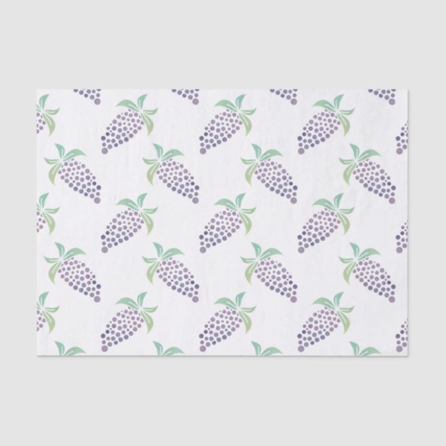 Papel De Seda Uvas da aguarela (Frente )