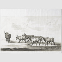 Papel De Seda Vaca de Fazenda de Ephemera Decoupage de Bulls